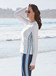View Women's WaterShade<sup>®</sup> Rash Guard with Side Stripe