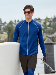 View Men's WaterShade<sup>®</sup> Full Zip Swim Shirt